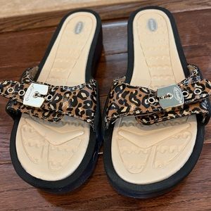 Dr. Scholl’s animal print sandals.